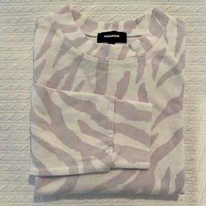 NWT Monrow Sweatshirt in Lilac Animal Print